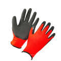 Quality Polyester Liner Coated Sandy Finish Latex Safety Glove